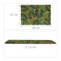 Relaxdays Paillasson Coco, Tapis avec Feuilles, 40x60 cm, antidérapant, résistant, intérieur, extérieur, Multicolore