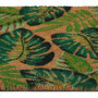 Relaxdays Paillasson Coco, Tapis avec Feuilles, 40x60 cm, antidérapant, résistant, intérieur, extérieur, Multicolore