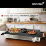 Korona 46100 Barbecue électrique de table | Surface de cuisson en vitrocéramique SCHOTT allemande | 2 en 1 et plaque chauffante 