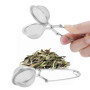 LOT DE 4 pinces à thé en acier inoxydable, Ø 4,5 cm, filtres à thé pour thé en vrac, pinces à tamis à mailles fines, les boules 