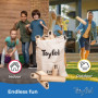 Toyfel Tölky Jeu de Quilles en Bois Finlandais - Jeu de Plein Air de 2 à 4 Joueurs - Echecs Suédois en Bois Écologique FSC® Jeu 