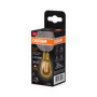 OSRAM Vintage 1906 gold tinted LED lamp, 4.8W, 360lm, mini Edison shape with 45mm diameter & E27 base, warm white light, straigh