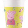 Procos 10215314DY - Set de fête Peppa Pig, 46 pièces de vaisselle jetable pour anniversaire d'enfant et fête à thème, décoration