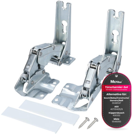 McFilter I Charnière de porte encastrée pour réfrigérateur Bosch Siemens Miele AEG Neff Gaggenau 00481147 481147