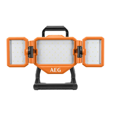 AEG - Projecteur Triple Panneaux 18V, 3500 lumens Hybride : Fonctionne sur Batterie (Non fournie) ou Secteur - BLP18-0