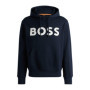 BOSS Hommes Webasic Hood Sweat à Capuche Relaxed en Molleton de Coton avec Grand Logo
