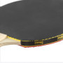Idena 40201 - Raquette de Tennis de Table pour débutant avec Manche Droit en Bois, Un côté Lisse en Noir et Rouge