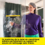 Kärcher Raclette Vapeur Pour Vitres, Avec Lame Flexible en Caoutchouc, Pour un Nettoyage des Vitres Hygiénique et Sans Traces, A