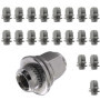 Lot de 20 écrous de roue pour jantes originales en aluminium M12 x 1,5 écrou plat SW21 compatible avec Toyota, Citoren, Fiat, Mi