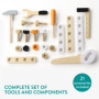 Navaris Établi pour Enfant en Bois - Banc à Outils avec 20 pièces en MDF - Jeu d'éveil et de Construction pour Enfants de 3 Ans 