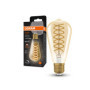OSRAM Vintage 1906® Classic Edison FIL 60 LED lamp, E27, dimmable, Edison shape, gold, 8.8W, 806lm, 2400K, reduced warm white li