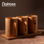 Nakass Porte-couverts en bambou 4 pièces en bois - Organisateur d'ustensiles de cuisine pour décoration de table à manger - Réci