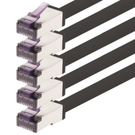 1aTTack.de - 0,5 m - Câble réseau CAT6a Superflex Ethernet Gigabit LAN Câble patch RJ45 CAT6 A 10000 Mbit s SFTP PIMF 500 MHz co