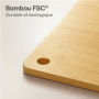 Praknu Planche à Découper en Bois - 3 Pièces de Planche Polyvalentes et Robustes en Bambou FSC® pour Légumes, Viande & Pain - Di