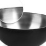 com-four® Les bols mélangeurs 2x en acier inoxydable et revêtement extérieur noir peuvent être utilisés comme saladier, coupe à 