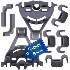 Lot de 8 pinces de rechange pour lave-vaisselle Bosch Siemens Neff 00428344 428344 pour panier inférieur de lave-vaisselle