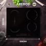 Arebos Plaque de cuisson à induction, avec fonction booster, 7200 W, 4 plaques Flexzone, 59 cm, chauffage rapide autonome, avec 