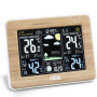 ADE Station météo radio intérieur avec capteur extérieur sans fil | Thermomètre, hygromètre, baromètre | Prévisions météo animée