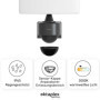 Oktaplex Cali Projecteur à LED avec détecteur de mouvement Extérieur 3000K blanc chaud 2940 lumens IP65 Projecteur extérieur ant