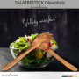 Schwertkrone Ensemble de Couverts à Salade en Bois d'Olivier 30cm - Beauté Naturelle et Durabilité Exceptionnelle
