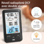 ADE Station méteo numérique avec capteur extérieur | Thermomètre, hygromètre, baromètre | Horloge radio-pilotée avec double alar