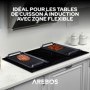 Arebos Plaque de cuisson pour induction, 43,6 x 22,9 cm, en fonte, pour induction, plaques de cuisson, four, barbecue, barbecue 
