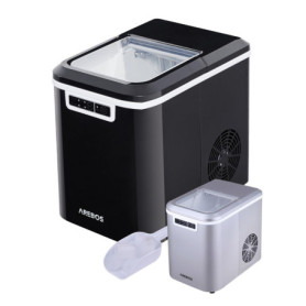 Arebos Machine à glaçons | 12 kg / 24 h | 10-15 minutes de production | 2 tailles de glaçons | Réservoir d'eau de 2,2 litres | M