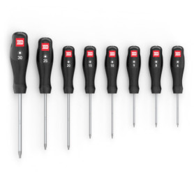 TORX® Jeu de Tournevis 8pcs, TX6–TX30, avec HybridTouch & GrayTip (INBUS® 73707)