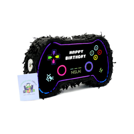Nislai® Pinata Anniversaire Garcon | Controle des Jeux Video | idéal pour la fête Pixel Jeux Video | Cadeau d'anniversaire | Pin