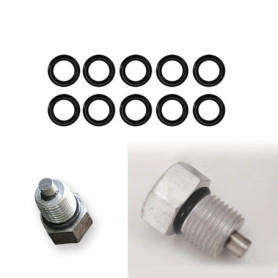 Lot de 10 joints toriques pour bouchon de vidange d'huile 9,5 mm pour Harley-Davidson Joint d'étanchéité Bouchon de vidange Tour