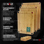 REDSALT® lot de 3 planches à découper bambou antidérapant | planches bois de qualité supérieure certifiées FSC | 38x26, 32x22, 2