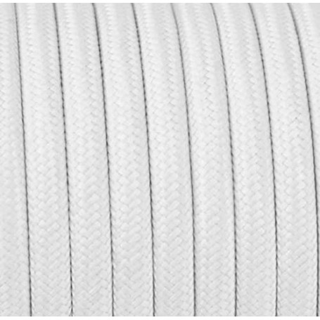 1,2 mètres 2 - fils Câble textile fil électrique tissu rond 2x0,75 2G0,75 blanc