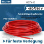 Kalitec Câble de câblage H07V-K 10 mm² rouge - 2 m - Flexible - Toron 10 mm² - Câblage à fils fins - Câble unique pour armoire d