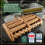 HELDSON® Rouleau de Massage en Bois • Appareil de Massage des Pieds • Drainage Lymphatique & Solution de Relaxation Manuel • Thé