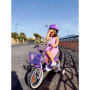 PROMETHEUS BICYCLES Velo Enfant 3 Ans - vélo Fille 12 Pouces a Roulette pour 3 a 5 Ans - Petite Princesse en Violet
