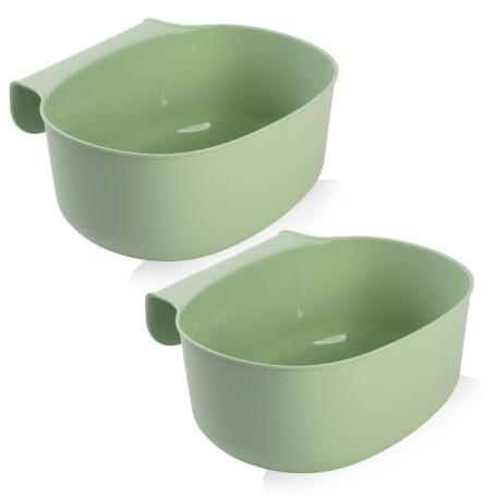 Penelife 2x Poubelle Plan de Travail - Poubelle a Suspendre - Poubelle Table a Langer Bebe - Bac Plastique Poubelle Cuisine 26 x