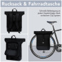 MellowMo Sacoches de vélo, pour porte-bagages, avec compartiment pour ordinateur portable de 16 ", pour homme et femme, sac à do