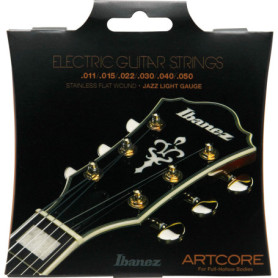 Ibanez IFAS6SL Jeu de cordes pour guitare électrique, 6 cordes pour full hollow bodies/Tirant Jazz Light