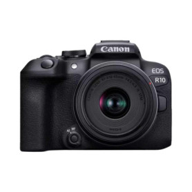 Canon EOS R10 Appareil Photo Hybride Format APS-C 24 Mpixels Noir Plus Objectif Canon RF-S 18-45mm F4.5-6.3 is STM Standard