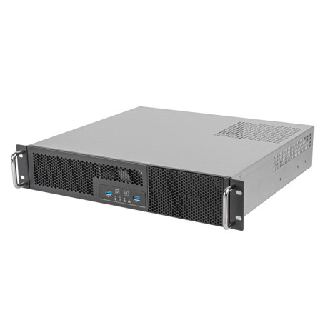 SilverStone Technology SST-RM23-502-MINI - Châssis de Serveur Industriel Micro-ATX Montage en Rack à Double Baie de Disque 5,25 