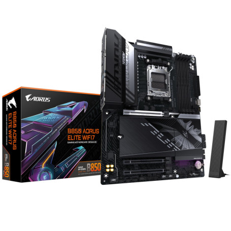GIGABYTE B850 AORUS Elite WIFI7 Carte Mère - AMD Ryzen 9000 Series CPUs, VRM numérique 14+2+2 Phases, jusqu'à 8200MHz DDR5 (OC),