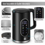 ForMe Bouilloire Electrique Inox 1,7L Contrôle de Température Réglable 40-100°C I LED Affichage de la Température I Fonction de 