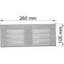 Vent Systems 260 x 105 mm - Blanc - Lot de 2 grilles d'aération avec grille d'insectes - Applications CVC - Chauffage, refroidis