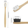 Lot de 4 brosses à dents micro-nano en bambou doux avec 20 000 poils conçus pour les gencives sensibles des enfants et des adult