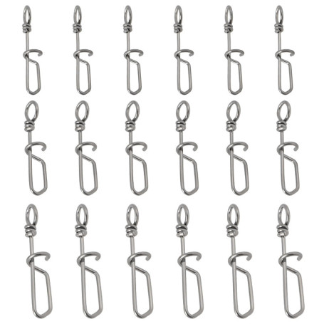 OTOTEC 45pcs Clips de Leurre à Changement Rapide Twist Lock 18,5 Mm 19,5 Mm 23 Mm Mousqueton de Pêche 10 Kg 15 Kg 20 Kg Liens de