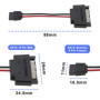 EMSea 2pcs Câble Adaptateur d'Alimentation SATA 15 Broches Mâle vers 6 Broches Femelle pour Disque CD DVD Lecteur Slimline et Di