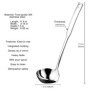 Iegefirm Louche à Soupe de Cuisine en Acier Inoxydable 304 Punch Cuillères Ladell Lumineuses avec Bec verseur Louches à Sauce po