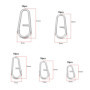 eMagTech 50pcs Anneaux Fendus en Acier Inoxydable Liens Clips de Pêche à Changement Rapide 10mm 13mm 16mm 18mm 21mm Clips de Leu