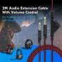 Mcbazel 2M Remplacement du Câble Audio Auxiliaire avec Contrôle du Volume pour le Casque de Jeu Astro A10/A30/A40 PS5/PS4/Xbox O