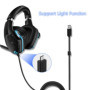 Mcbazel Logitech G633/G633s Gaming Headset 2M Remplacement Câble Audio Micro-USB vers USB Câble de Recharge Support G533/G635/G9